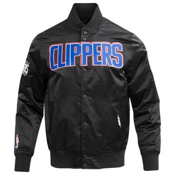 推荐Pro Standard Clippers Big Logo Satin Jacket - Men's商品
