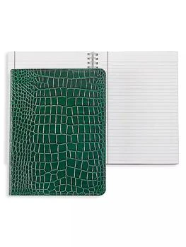 Graphic Image | Gemstone Croc-Embossed Leather Refillable Notebook,商家Saks Fifth Avenue,价格¥1261