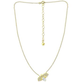 商品Giani Bernini | Cubic Zirconia Bee 16" Pendant Necklace in 18k Gold-Plated Sterling Silver, Created for Macy's,商家Macy's,价格¥199图片