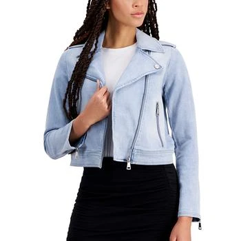 DKNY | Women's Denim Moto Jacket,商家Macy's,价格¥729