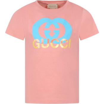 Gucci | GUCCI 粉色女童T恤 547559-XJFMN-5339商品图片,