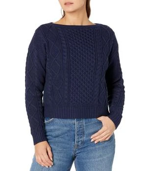Ralph Lauren | Petite Aran-Knit Cotton Boatneck Sweater 3.8折, 满$220减$30, 满减