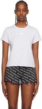 Alexander Wang | Gray Puff Shrunken T-Shirt商品图片,