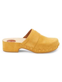 chloé鞋评价, Chloé | Joy Suede Heeled Clogs商品图片 7.8折