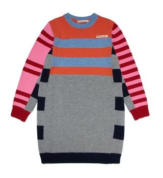 Marni | Marni Kids Logo Embroidered Colour-Block Knitted Dress 4.7折起