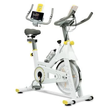 Streamdale Furniture | Streamdale Indoor Exercise Bike Cycling Bike with Comfortable Seat Cushion Yellow+White,商家Premium Outlets,价格¥2707