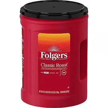 Folgers | Folgers Classic Roast Ground Coffee, 43.5 oz.,商家Sam's Club,价格¥82