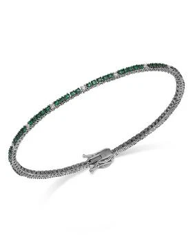 Bloomingdale's Fine Collection | Emerald & Diamond Tennis Bracelet in 14K White Gold,商家Bloomingdale's,价格¥44862