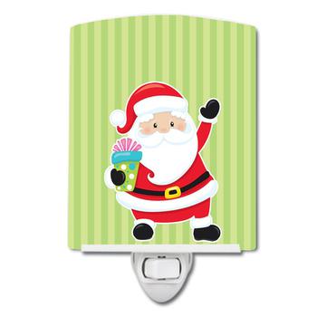 商品Caroline's Treasures | Christmas Santa Claus and Stripes Ceramic Night Light,商家Verishop,价格¥184图片