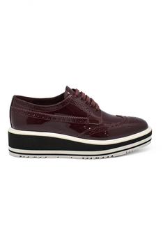 prada derby, Prada | Luxury Shoes For Women   Prada Derby In Burgundy Leather.商品图片 9折