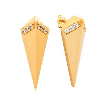 推荐Lupine Collection Women's 18k YG Plated Satin Finish Prism Fashion Earring商品