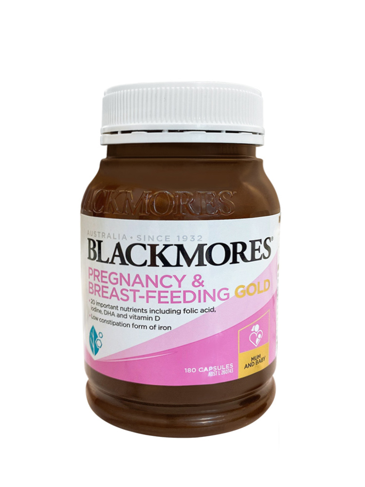 商品澳洲Blackmores澳佳宝孕妇黄金素180粒叶酸DHA哺乳备孕孕期维生素图片