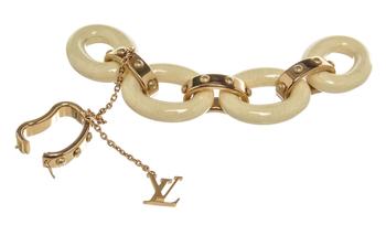 lv手链多少钱, [二手商品] Louis Vuitton | Louis Vuitton Ceramic And Gold Bracelet商品图片 5折