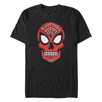 Marvel | Marvel Men's Spider-Man Sugar Skull Big Face Mask Short Sleeve T-Shirt,商家Macy's,价格¥186