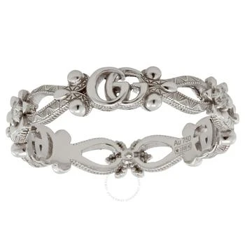 Gucci | Ladies White Gold And Demi Pave Diamonds Floral Ring,商家Jomashop,价格¥6247