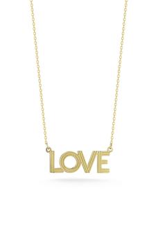 商品EMBER FINE JEWELRY | 14K Gold 'Love' Pendant Necklace,商家Nordstrom Rack,价格¥1963图片
