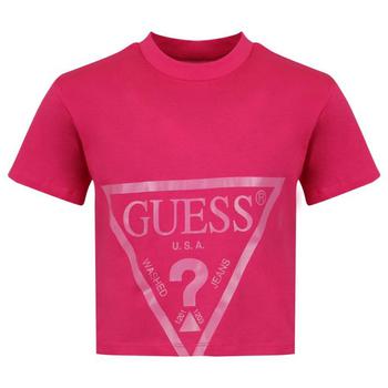 商品Bright Pink Cropped Logo T Shirt图片