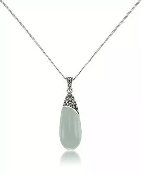 Macy's | Jade Elongated Pendant and a Curb Chain,商家Macy's,价格¥276