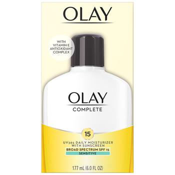 Olay | Lotion Moisturizer with SPF 15 Sensitive Skin Fragrance-Free商品图片,满$80享8折, 满折
