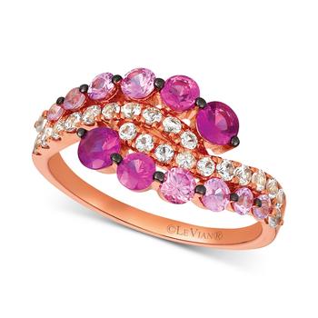 商品Le Vian | Strawberry Layer Cake Multi-Gemstone Ring in 14k Rose Gold,商家Macy's,价格¥12522图片