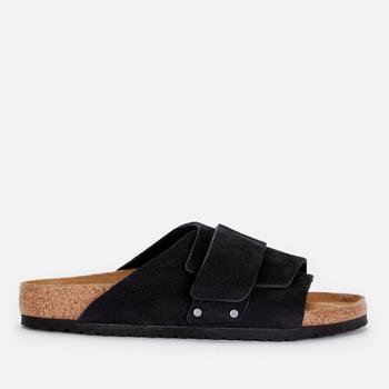 推荐Birkenstock Men's Kyoto Desert Buck Slide Sandals - Black商品