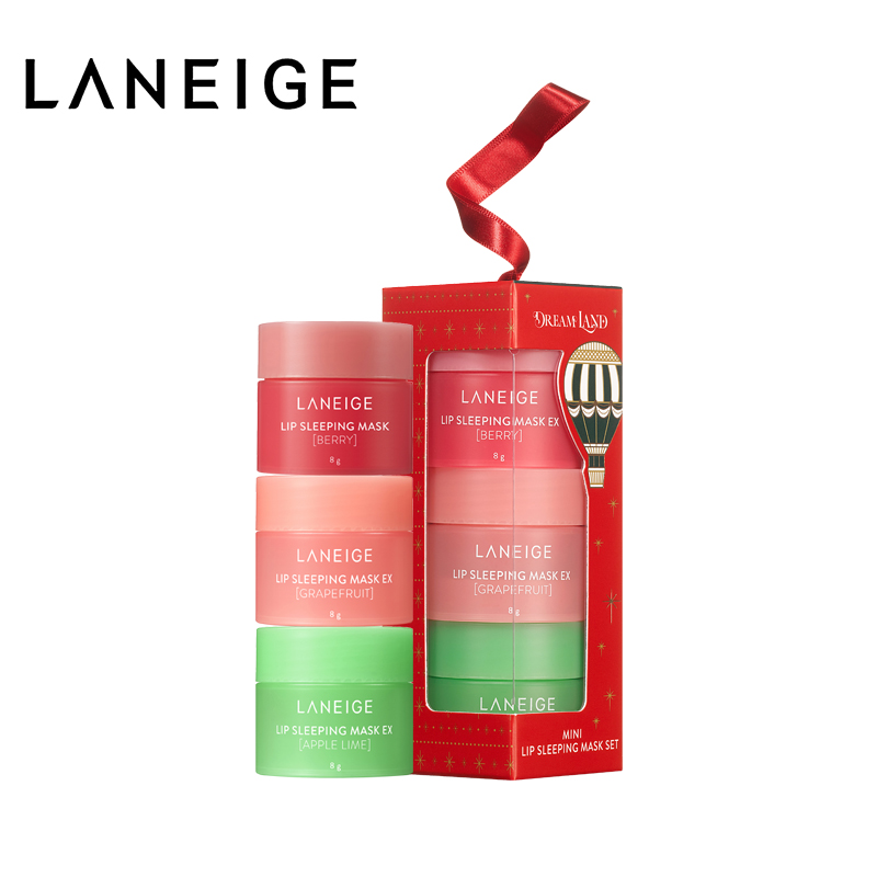 商品Laneige | 限量款 迷你唇膜3件套（草莓8g，西柚8g，苹果8g）,商家Apmall,价格¥183图片
