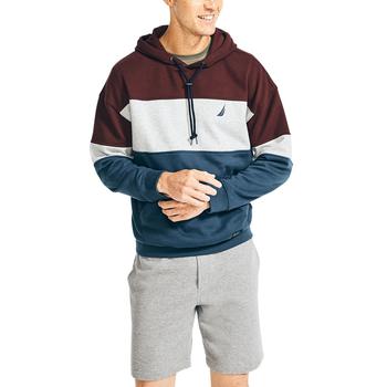 Nautica | Men's Sustainably Crafted Super Soft Colorblock Hoodie商品图片,5.9折