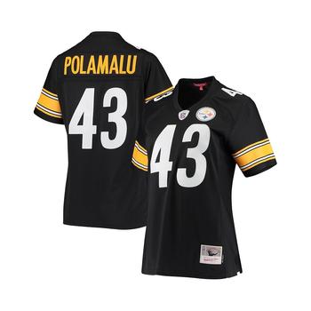 Mitchell and Ness | Women's Troy Polamalu Black Pittsburgh Steelers Legacy Replica Team Jersey商品图片,7.9折