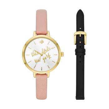 kate spade new york, Kate Spade | kate spade new york women's metro three-hand, gold-tone alloy watch商品图片 5折