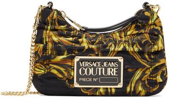 Versace | Black Nylon Crunchy Baroque Plaque Bag商品图片,独家减免邮费