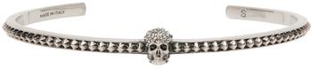 Alexander McQueen | Silver Skull Cuff Bracelet商品图片,独家减免邮费