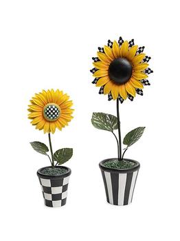 商品MacKenzie-Childs | 2-Piece Metal Sunflower Pot Set,商家Saks Fifth Avenue,价格¥1361图片