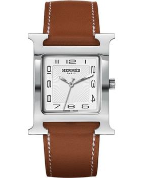 Hermes | Hermes H Hour 30.5mm Brown Leather Unisex Watch 036833WW00商品图片,8.2折