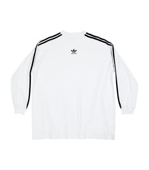 推荐x adidas Oversized 3-Stripes Long-Sleeved T-Shirt商品