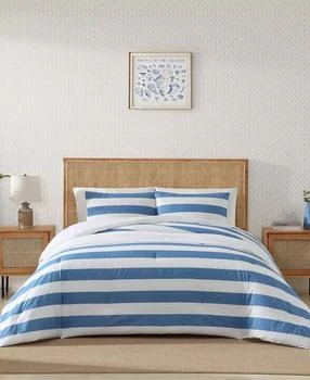 Tommy Bahama | Awning Stripe 3 Piece Comforter Set,商家Macy's,价格¥868
