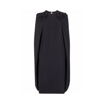 推荐FENDI 女士黑色圆领披肩无袖连衣裙衣领处玫瑰细节 FDB655-AGTN-F0GME商品