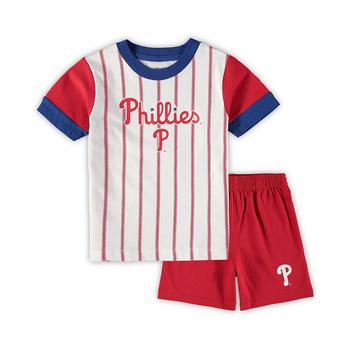 推荐Toddler Boys White, Red Philadelphia Phillies Position Player T-shirt and Shorts Set商品