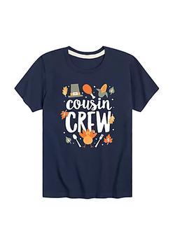 Instant Message | Cousin Crew Thanksgiving Graphic T-Shirt商品图片,