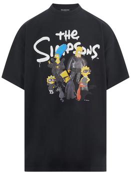 巴黎世家t恤怎么选, Balenciaga | BALENCIAGA THE SIMPSONS TM & © 20TH TELEVISION Oversized T-Shirt Black商品图片 