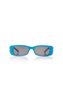 推荐Balenciaga - Women's Dynasty Acetate Square-Frame Sunglasses - Blue - OS - Moda Operandi商品