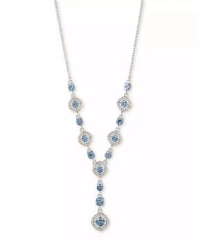 Givenchy | Silver-Tone Pavé & Round Crystal Halo Lariat Necklace, 16" + 3" extender,商家Macy's,价格¥202