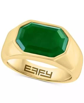 Effy | EFFY® Men's Jade Octagon Ring in 14k Gold-Plated Sterling Silver,商家Macy's,价格¥1607