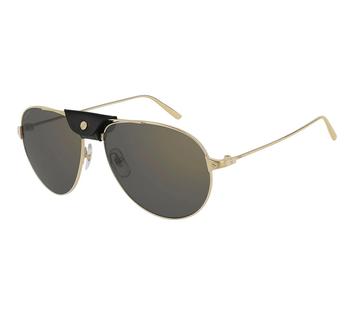 卡地亚眼镜图片, Cartier | Grey Aviator Mens Sunglasses CT0038S 015 59商品图片 5.7折