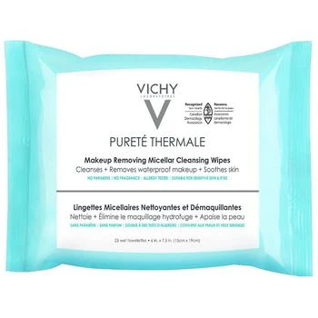 Vichy | Purete Thermal 3-in-1 Makeup Remover Wipes with Micellar Cleanser Water,商家Walgreens,价格¥74