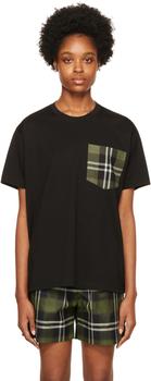 时尚burberry t恤女装, Burberry | 黑色 Carrick T 恤商品图片 