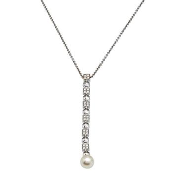 美国bvlgari项链, [二手商品] BVLGARI | Bvlgari Lucea Cultured Pearl Diamond 18k White Gold Pendant Necklace商品图片 6.6折, 满1件减$100, 满减