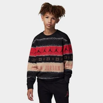 Jordan | Big Kids' Jordan MJ Holiday Fleece Crewneck Sweater,商家Finish Line,价格¥187