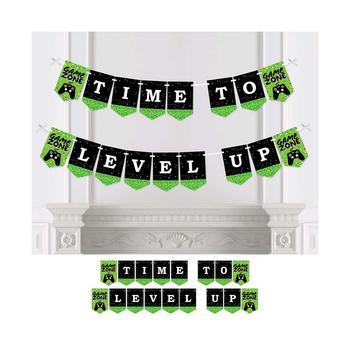 商品Big Dot of Happiness | Game Zone - Video Game Bunting Banner - Party Decorations - Time to Level Up,商家Macy's,价格¥142图片