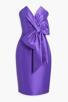 Badgley Mischka | Strapless bow-embellished faille dress 5.1折×额外8折x额外9.5折, 额外八折, 额外九五折