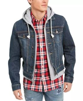 Sun + Stone | Men's Reeves Trucker Hooded Denim Jacket, Created for Macy's,商家Macy's,价格¥270